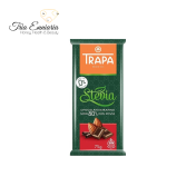 Cioccolato fondente 80% con stevia e maltitolo, Trapa, 75 g.