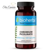 Picolinato De Cromo, 8000 mcg, 100 Cápsulas, Bioherba