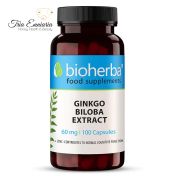 Ginkgo Biloba Extract, 60 mg, 100 Capsules, Bioherba