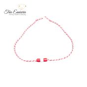 Bracelet Martenitsa à 3 Perles En Bois, Tria Enniaria