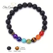 Bracciale Chakra Con Pietre Vulcaniche