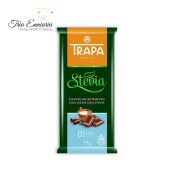 Chocolat Au Lait Avec Stévia Et Maltitol, 75 g, Trapa