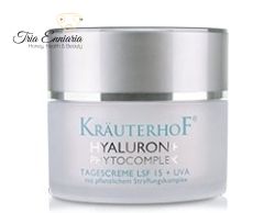 Hyaluron + Day Face Cream With Smoothing Effect And SPF 15 + UVA, 50 ml, Krauterhof 