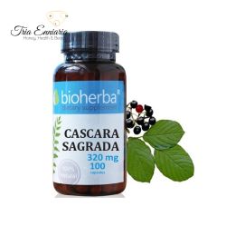 Cascara Sagrada 320 mg, 100 Capsules, Bioherba