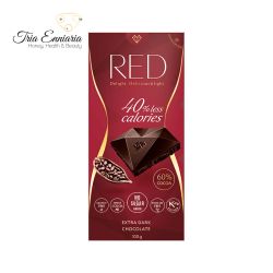 Extra Dark Chocolate With 60% Cocoa, 100 g, Red