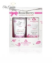 Set Cadou Rose Berry, Crema De Maini 75 ml Si Parfum Roll-on 9 ml, Bulgarian Rose