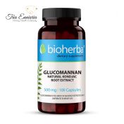 Glucomannan Natural Kondjac Root Extract, 500 mg, 100 Capsules, Bioherba