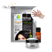 Черная Краска Для Волос С Маслом Миндаля И Лопуха, 12 гр,  Bioherba