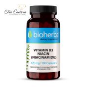 Niacinamide (vitamina B3), 420 mg, 100 capsule, Bioherba
