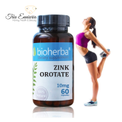 Orotato de zinc, 10 mg, 60 cápsulas, Bioherba