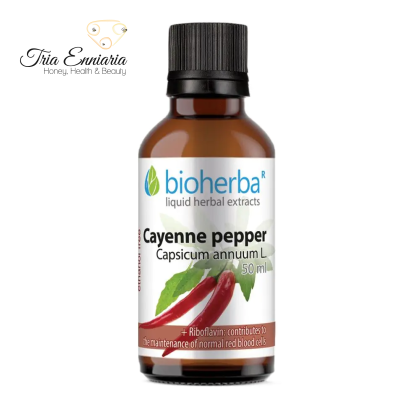 Cayenne Pepper Tincture, 50 ml, Bioherba