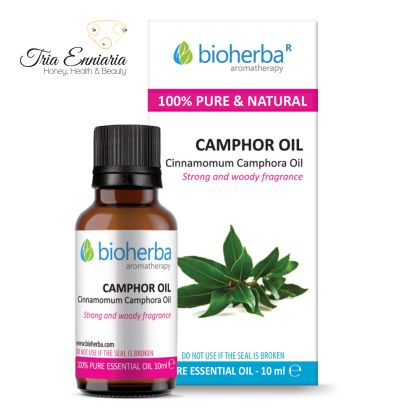 Camfor, ulei esențial pur, 10 ml, Bioherba