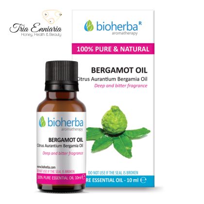 Bergamote, huile essentielle pure, 10 ml, Bioherba