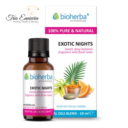 "NUITS EXOTIQUES", Composition aromatique, Huile essentielle, 10ml, Bioherba