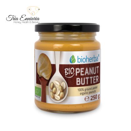 Burro di arachidi biologico, 250 g, Bioherba