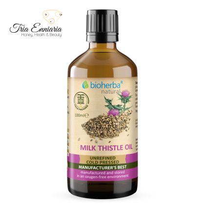 Milk thistle oil, cold pressed, 100ml, Bioherba