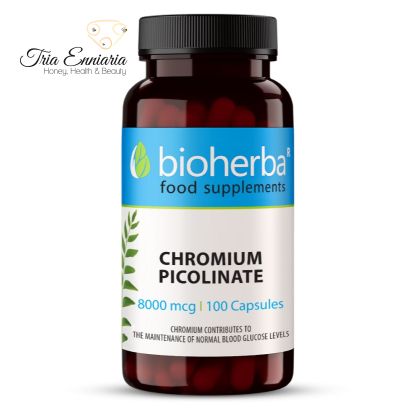 Cromo Picolinato, 8000 mcg, 100 Capsule, Bioherba