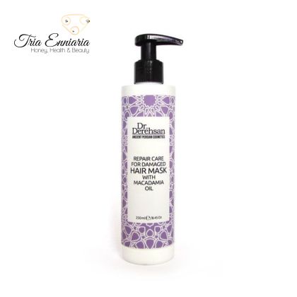 Masque Pour Cheveux Abîmés à l'huile De Macadamia, 250 ml, Dr. Derehsan