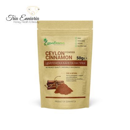 Ceylon Cinnamon Powder, 50 g, Zdravnitza