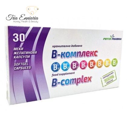 Vitamin B-complex, natural, PhytoPharma, 30 capsules