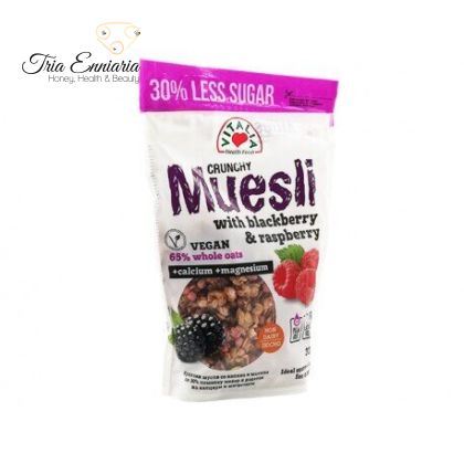 Crunchy Muesli with blackberry, raspberry and brown sugar, 375 g