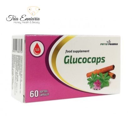 Глюкокапс, за нормална кръвна захар, 60 капсули, ФитоФарма