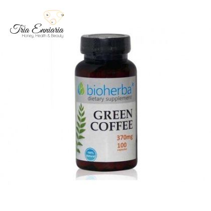 Café vert, 370 mg, 100 gélules, Bioherba