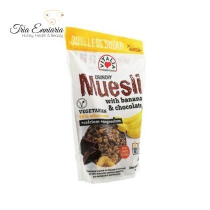 Crunchy Muesli with banana, chocolate and brown sugar, 375 g