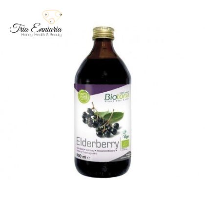 Βιολογικός χυμός Elderberry, συμπύκνωμα, Biotona, 500 ml
