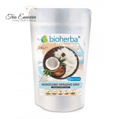 Farine de noix de coco biologique, 200 g, Bioherba