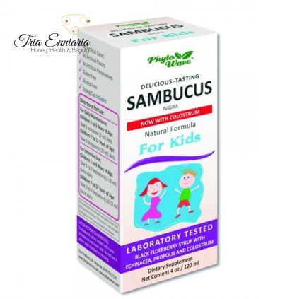 Sciroppo per bambini Sambucus nigra 120 ml, Phyto onda