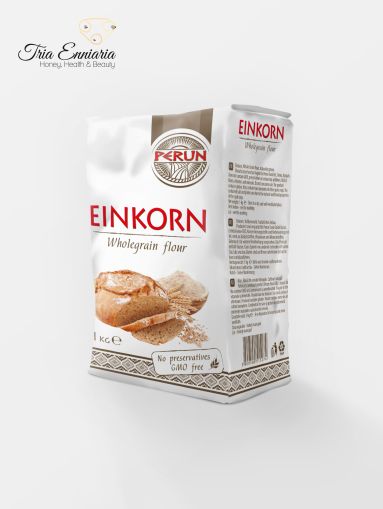 Einkorn, цельнозерновая мука, пер, 1 кг
