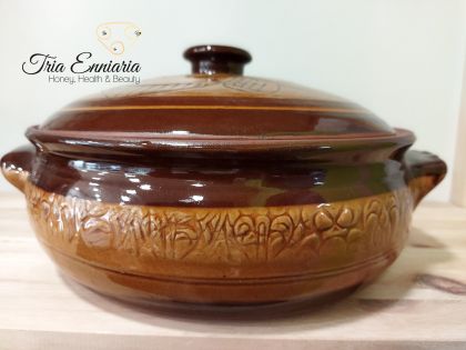 Clay pot with lid 4.5 liters