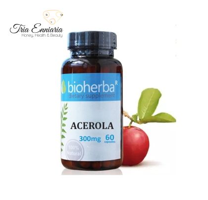 Acerola, 300 mg, 60 κάψουλες, Bioherba