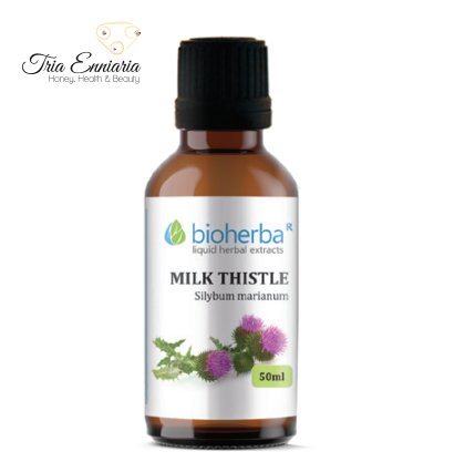 Milk Thistle, Herbal Tincture, Liver Diseases , 50 ml, Bioherba