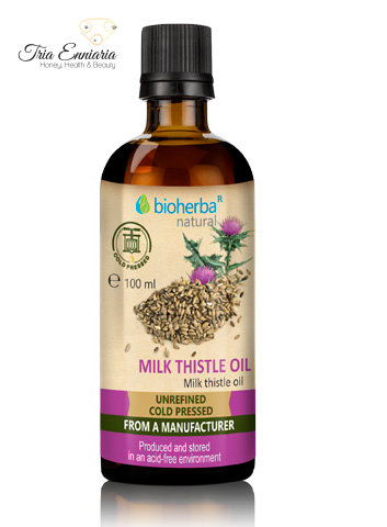 Milk thistle oil, cold pressed, 100ml, Bioherba