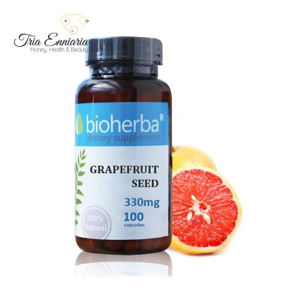 Εκχύλισμα Σπόρων Γκρέιπφρουτ, 330 mg, 100 Κάψουλες, Bioherba