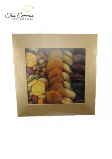 Mélange Cadeau, 900 g - Abricots, Figues, Dattes et Crackers Assortis