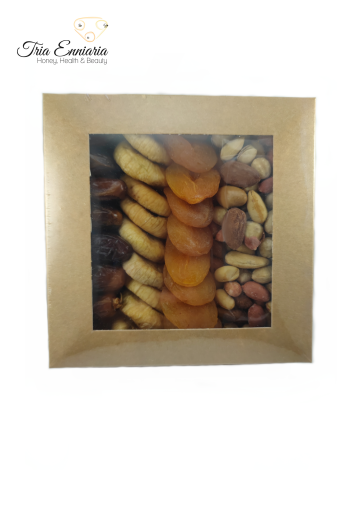 Mélange Cadeau, 900 g - Mélange Abricots, Figues, Dattes et Noix Salées
