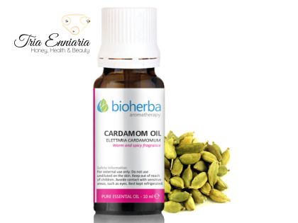Cardamome, huile essentielle pure, 10 ml, Bioherba