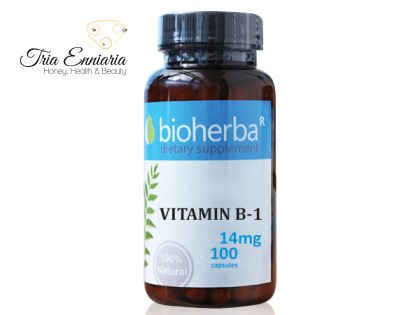 Βιταμίνη Β1, 14 mg, 100 Kάψουλες, Bioherba