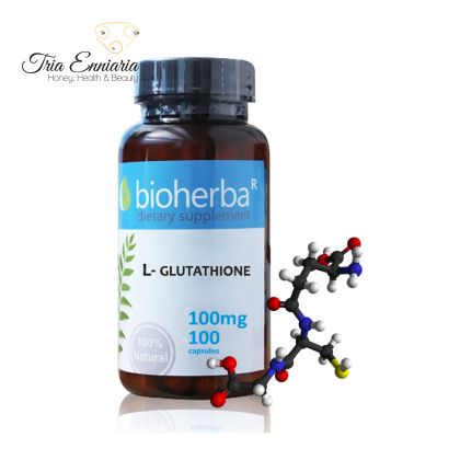 L - Глутатион, 100 мг, 100 Κапсул, Bioherba