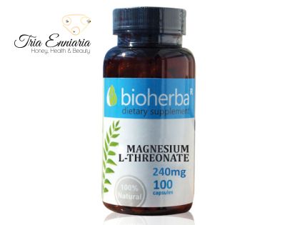 Magnesium-L-Threonat, 240 mg, 100 Kapseln, Bioherba