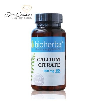 Calciumcitrat, 200 mg, 60 Kapseln, Bioherba