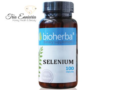 Sélénium (L - Sélénométhionine), 100 mcg, 100 Gélules, Bioherba