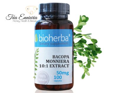 Extrait de Bacopa Monieri, 50 mg, 100 gélules, Bioherba