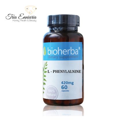 L-fenilalanina, 40 mg, 60 capsule, Bioherba