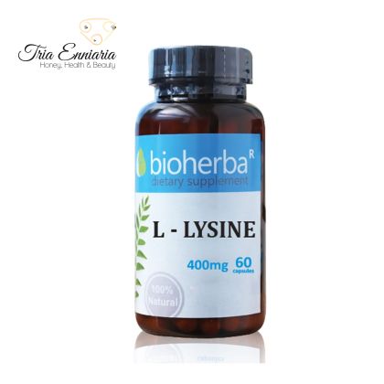 L - Lysin, 400 mg, 60 Kapseln, Bioherba