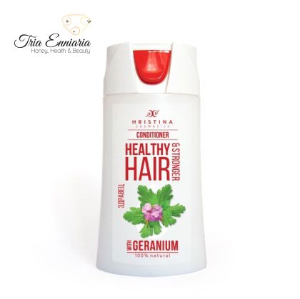 Conditioner With Geranium, For Healthy Hair, 200 ml, Hristina