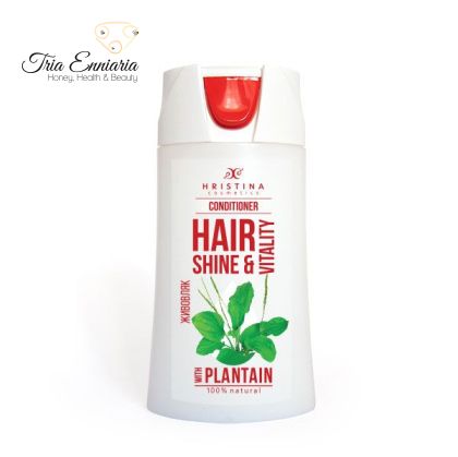 Conditioner With Plantain, For Shine Of Hair, 200 ml, Hristina